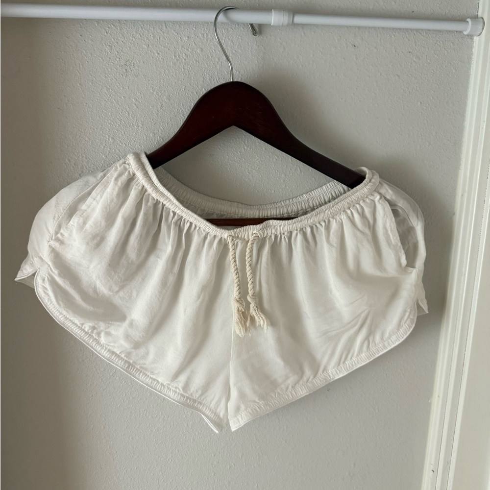 White Drawstring Shorts